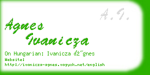 agnes ivanicza business card